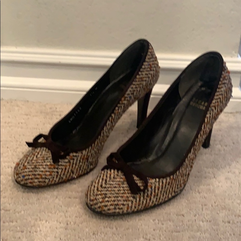 Stuart Weitzman Harris Tweed pumps